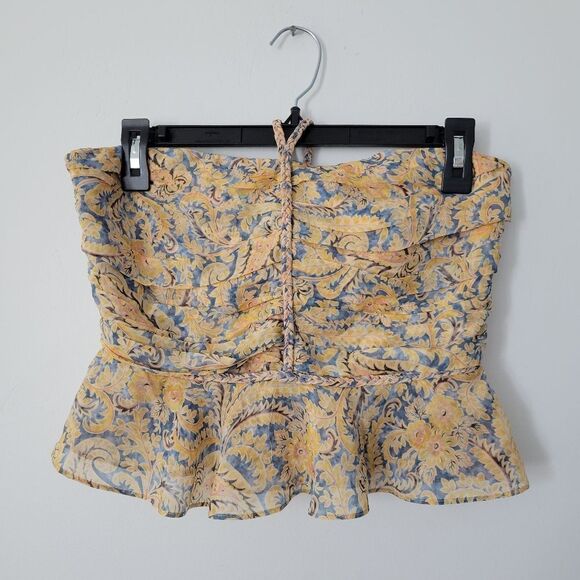 NWOT Veronica Beard Arienne Paisley Silk Halter Top - Picture 5 of 10